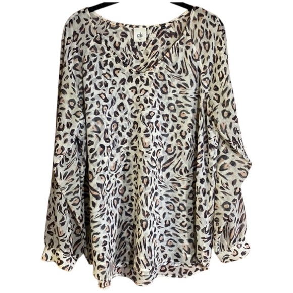 Cabi.Women’s Leopard Print Top/Blouse size medium. - Picture 1 of 11